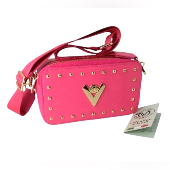 🚨🔔⏰Cyber Monday Sale!‼️🚨⏰ Valentino Orlandi Hot Pink Camera Bag - NWT - Picture 2 of 4